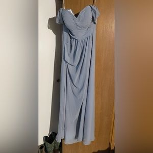 Azazie millie bridesmaid dress dusty blue